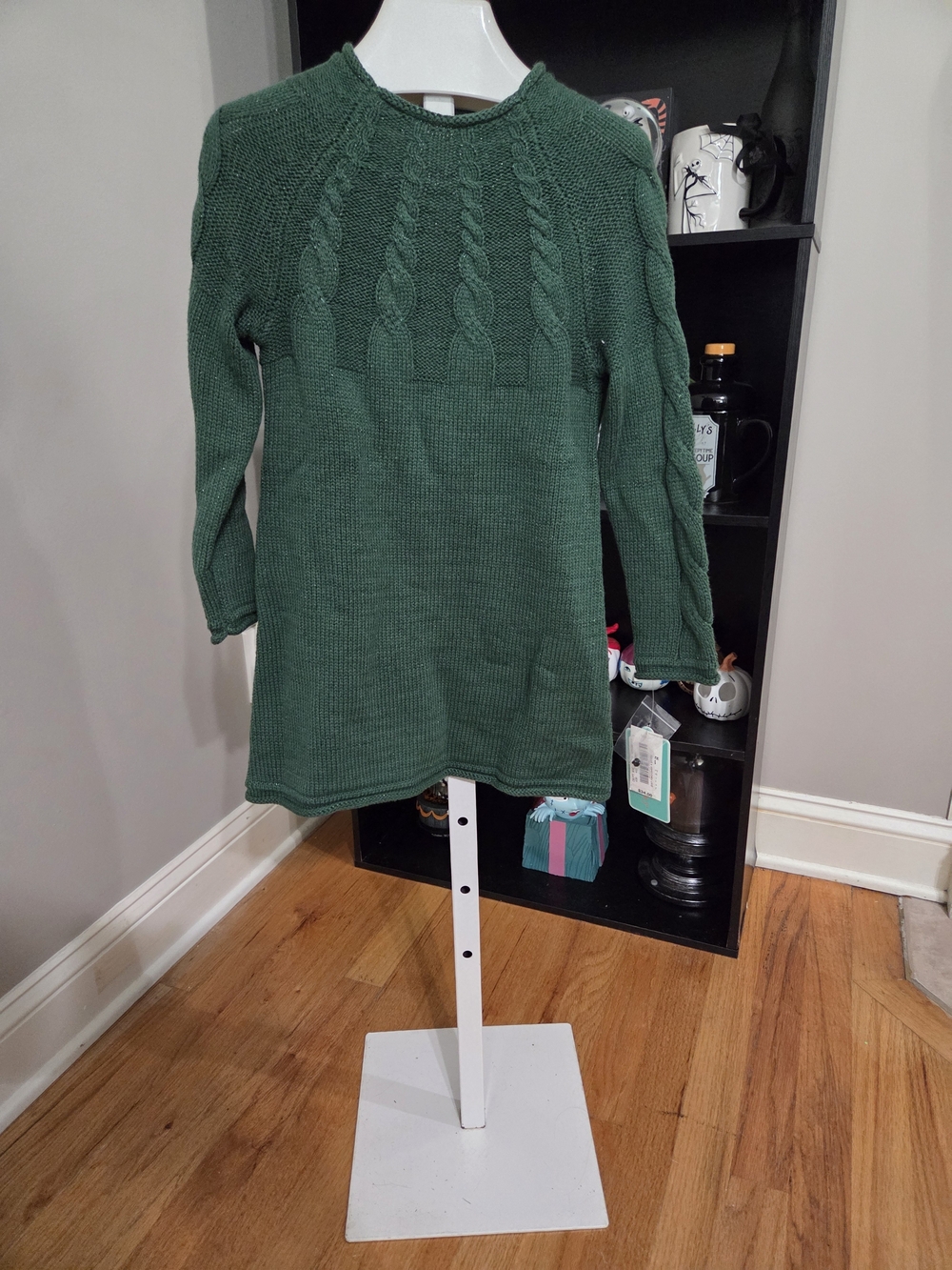 Copper Key Forest Green Cable Knit Scoop-Neck Sweater